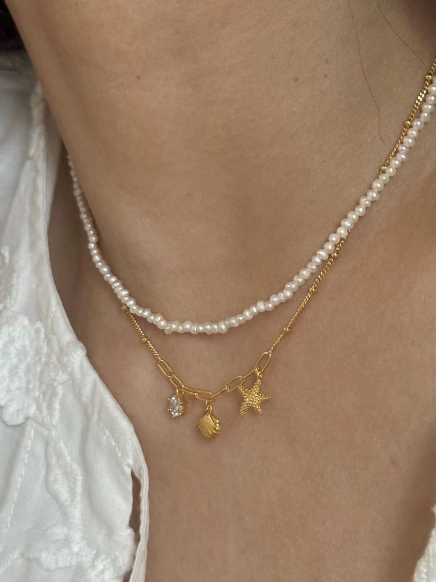 Starfish Shell Pendant Necklace