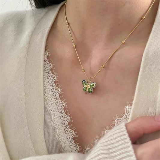 Butterfly Charm Gold Necklace